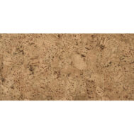 Close-up of a natural cork surface with irregular tan pieces and dark specks.